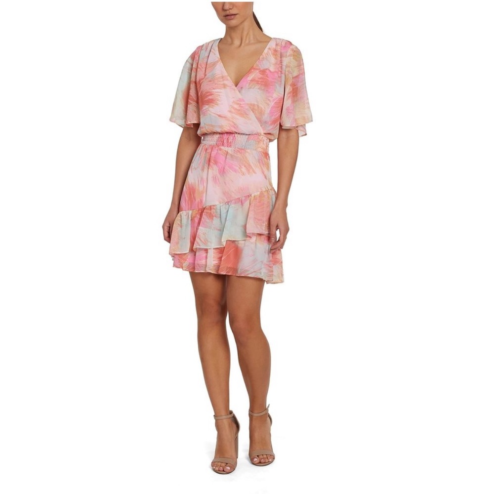 Laundry By Shelli Segal Women's Kimono Sleeve Mini Dress, Multi